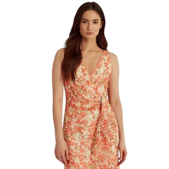 LAUREN Ralph Lauren Floral Ruffle-Trim Georgette Gown, size 8 - Picture 8 of 14